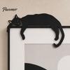 Mattschwarze Katzen-Silhouette 3D-gedruckte Tür-Top-Dekoration, Faules Kätzchen-Ornament, Selbstklebendes Cartoon-Ornament Tier-Dekoration für Rahmen Fenster