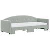 VidaXL Lit de jour avec gigogne et matelas gris clair 80x200cm velours 3197318
