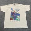 Vintage 80s Alexia Zotos "Going Abroad" Art Deco Shirt XL 24x28 White