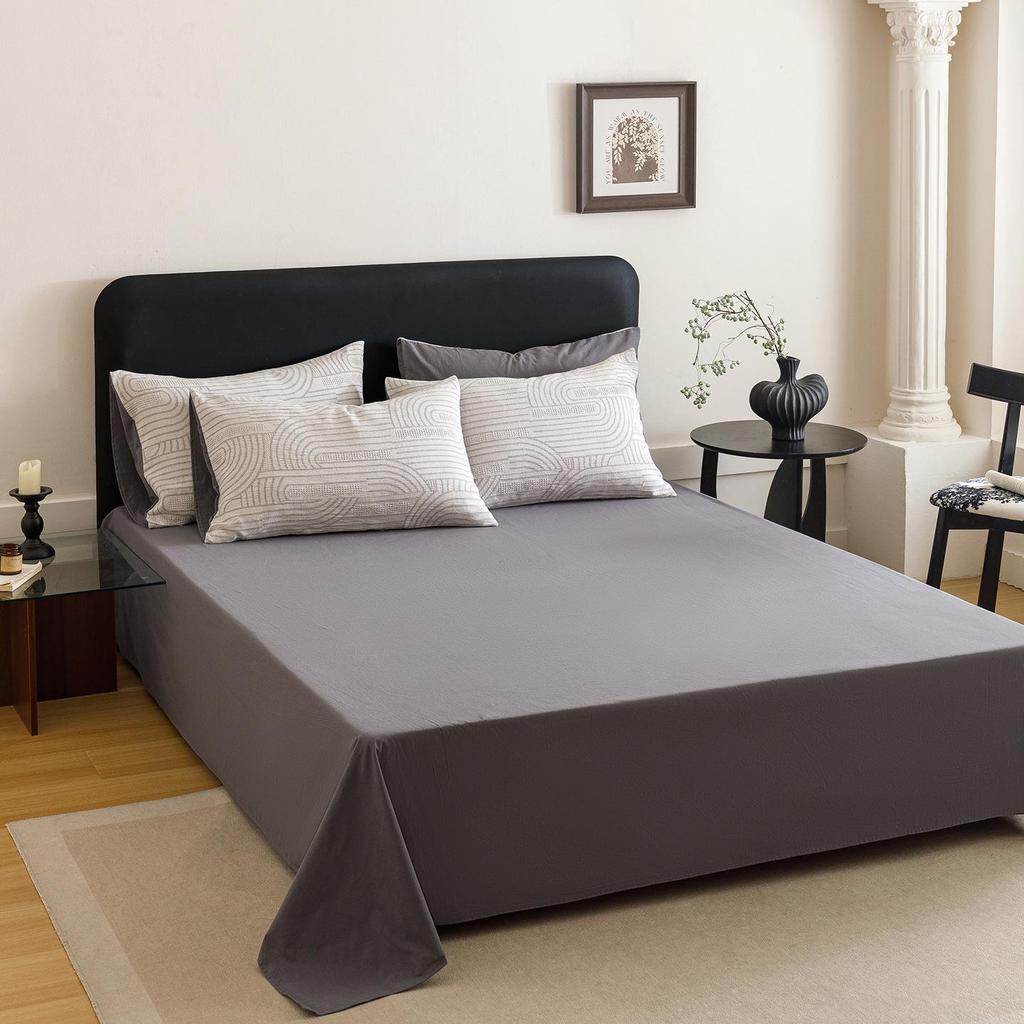 A-Class Cotton 3-Layer Gauze Bedding Set: Duvet Cover, Bed Sheet, Pillowcase - 4-Piece High-End Set