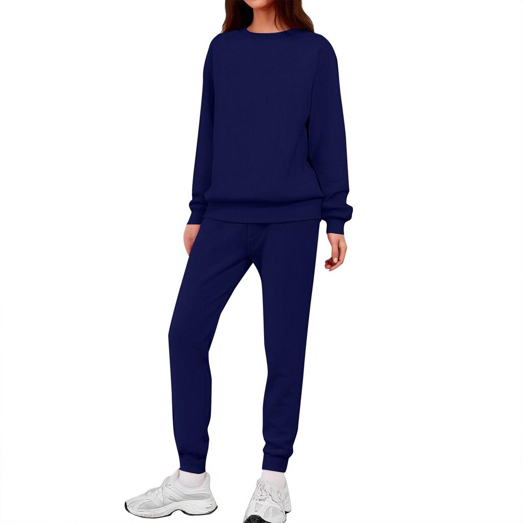 Women's Two-piece Casual Suit, Color -lined Suit, Sweatpants With Pockets