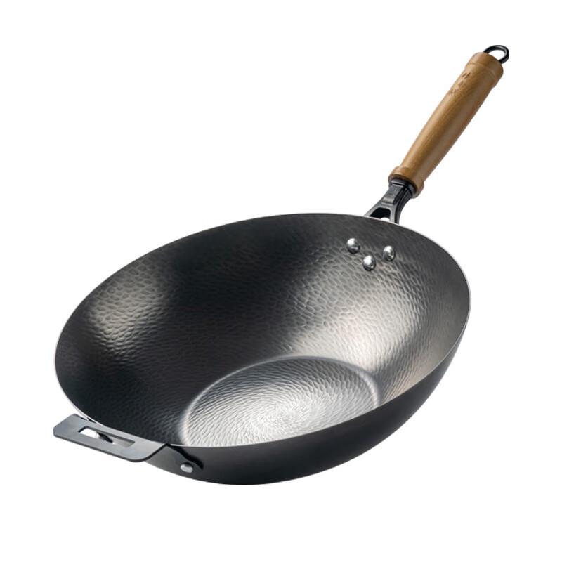 Yoshida Craft Wok aus gehämmertem Schmiedeeisen mit Deckel