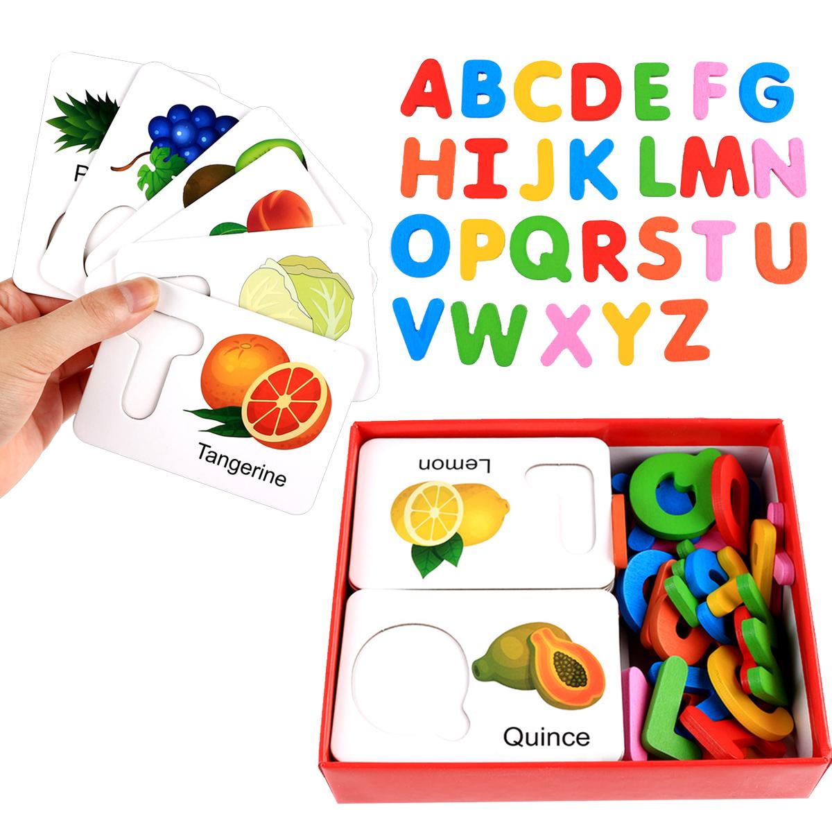

Алфавитные карточки, ABC Монтессори развивающие игрушки, подарки для дошкольного обучения, пазл, деревянные карточки с буквами, игра