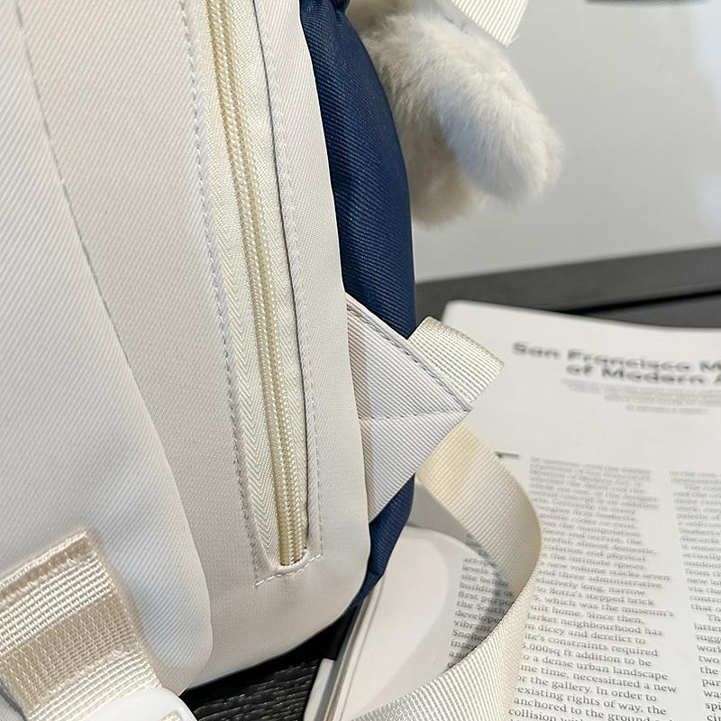 Student Schoolbag Women's Large Capacity Printed Colorblock Travel Backpack Men's Backpack