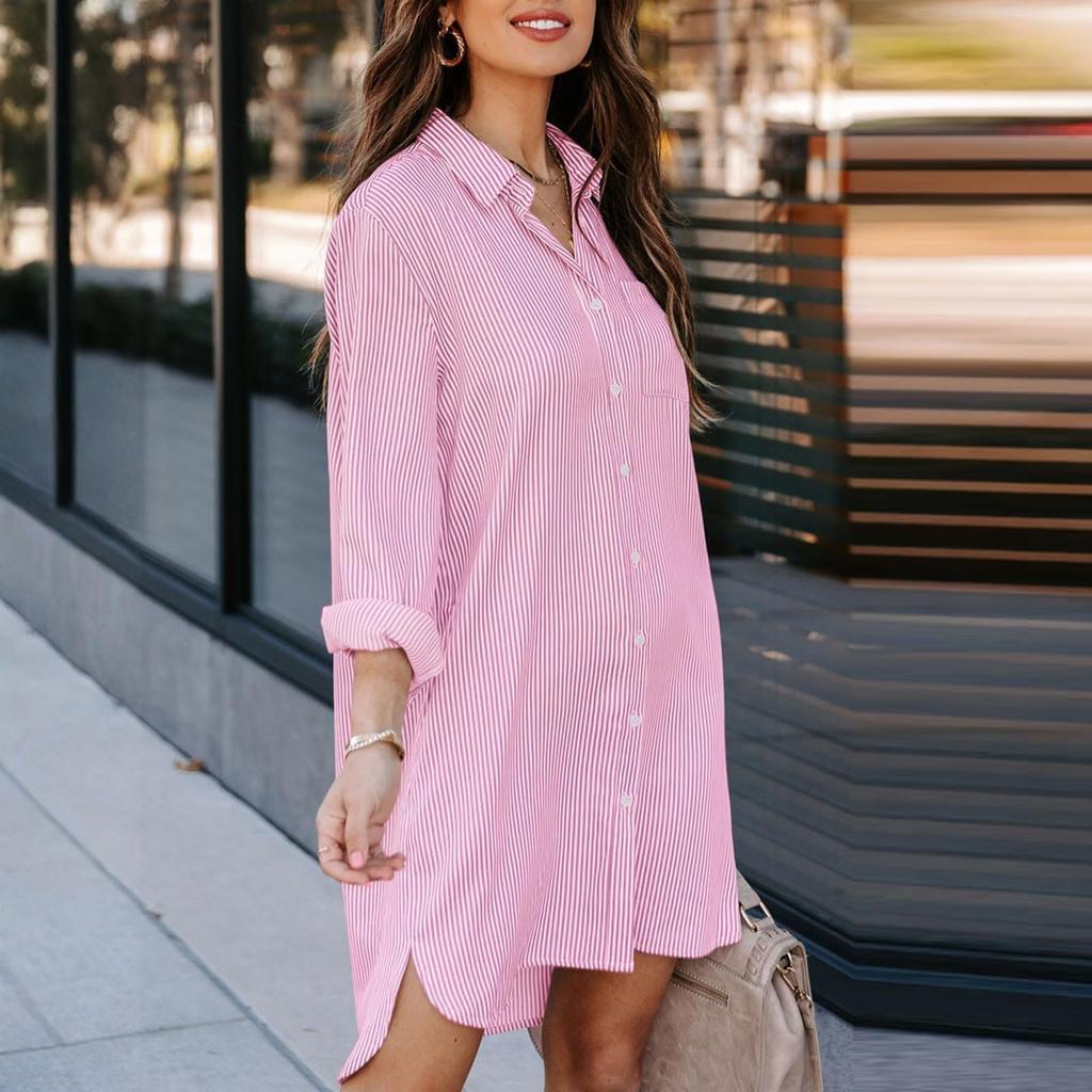 Women's Casual And Fashionable Striped Dress