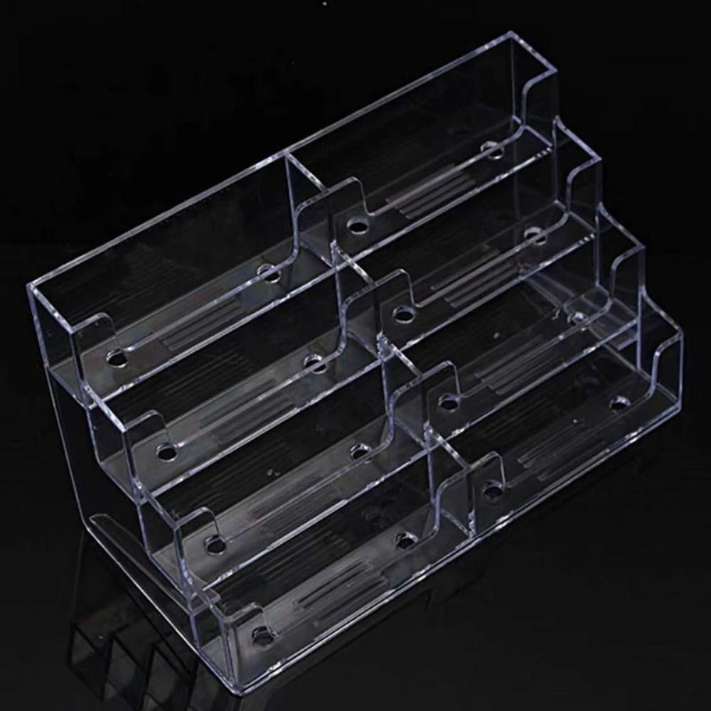 Transparent Name Card Display Stand Display Holder Business Card Storage Box  Office Supplies
