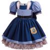 Kids Girls Bunny Rabbit Police Short Sleeves Dress Birthday Halloween Cosplay Costumes