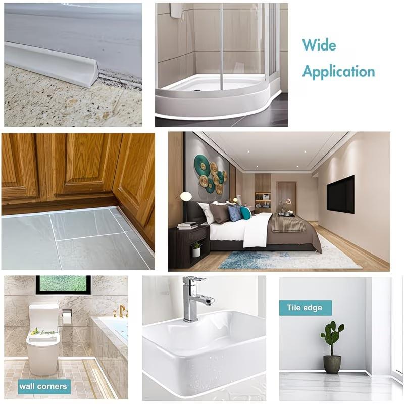 1pc 1/2/3meters White self-adhesive decorative strip, flexible corner decorative strip, suitable for walls, floors