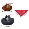 Halloween Cowboy Costume 2Pcs Cosplay Dress Up Parties Stage Performances Western Cowboy Outfits for Kids Adults Gifts