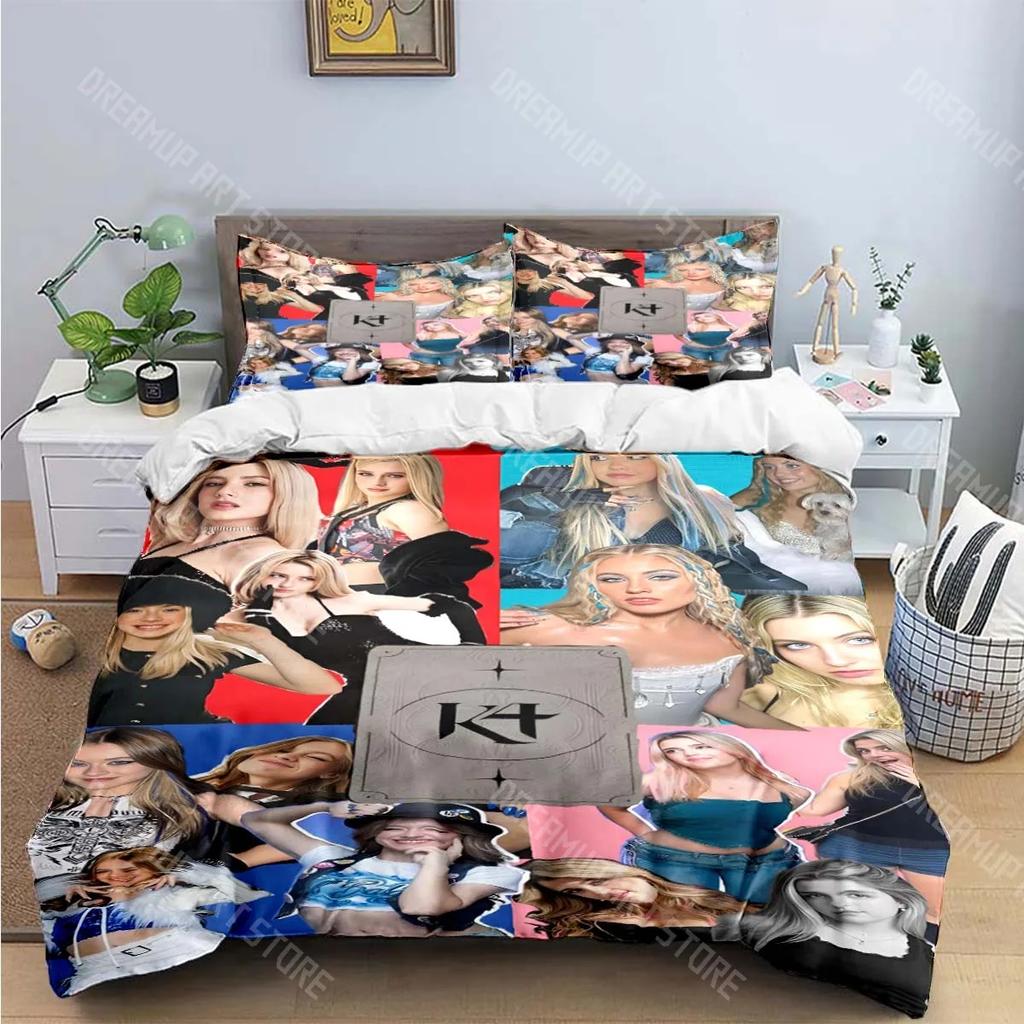3PCS Europe Star Group K-k4os Bedding Set Single Twin Full King Size Musical Genius Bed Linen Adults Teens Bedroom Gift