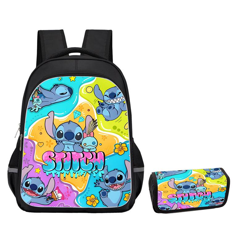 Stitch Peripheral Anime Backpack Men'S And Women'S School Bags