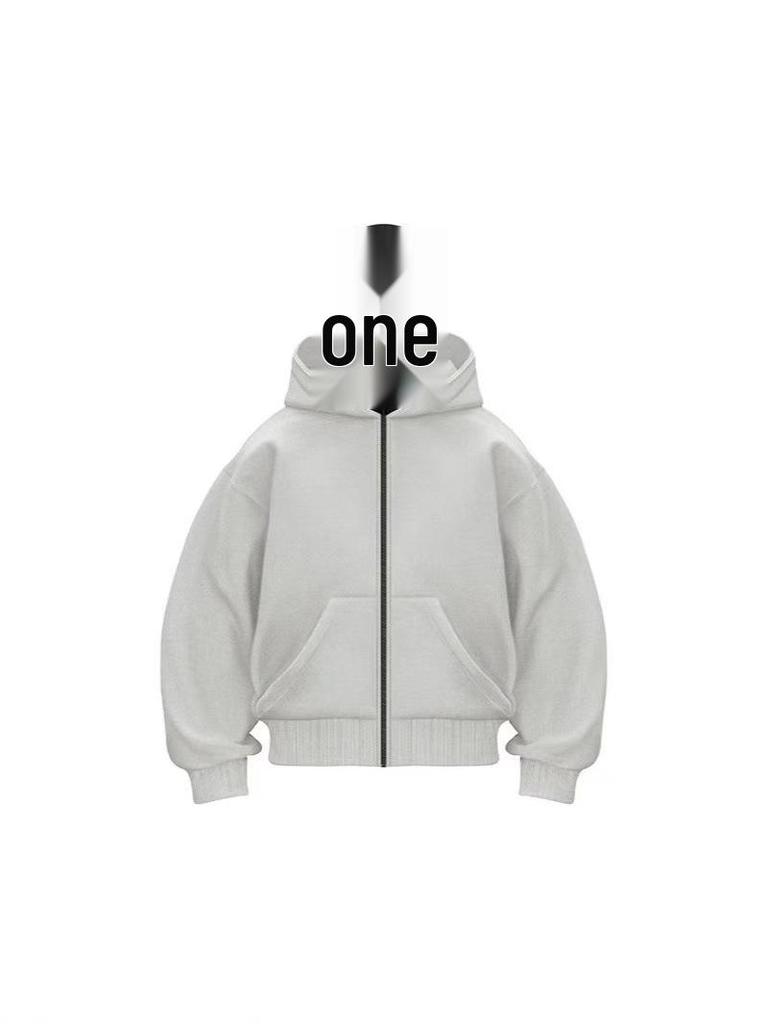 2025 Unisex Double-Head Zipper Hooded Sweatshirt with Loose Double-Hood Design