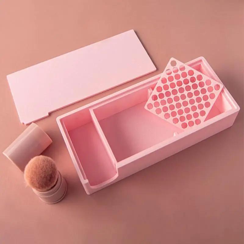 Polymer Clay Cutter Anti-stick Starch Box With Brush Soft Ceramic Powder Storage Box DIY Earrings Jewelry Auxiliary Tools