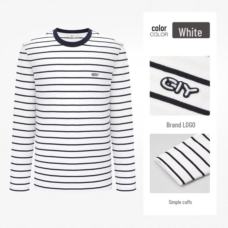 Goldlion Men s Plaid Round Neck Long Sleeve T-shirt L
