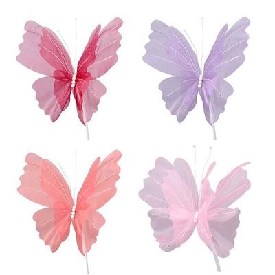 48cm Big Simulation Butterfly Gauze Material Hollow Design 3D Butterfly Large Size 3D Effect Hanging Butterfly