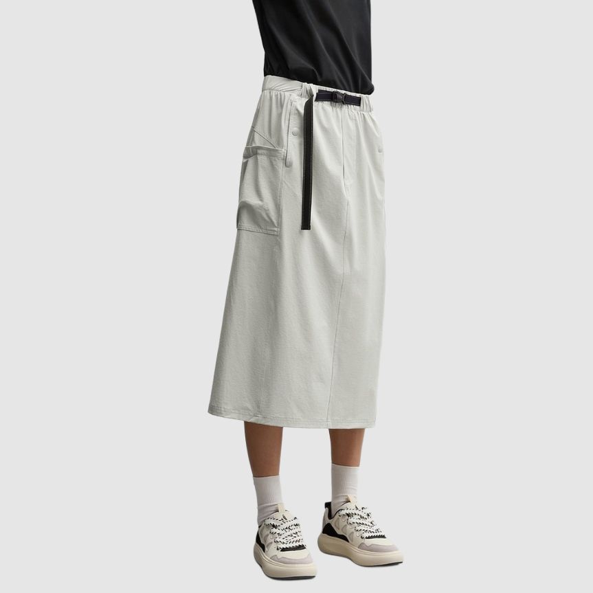 Skechers Go Dri Quick-Dry Woven Mid-Rise Sports Casual Long Skirt Women skirts P226W052-00MV