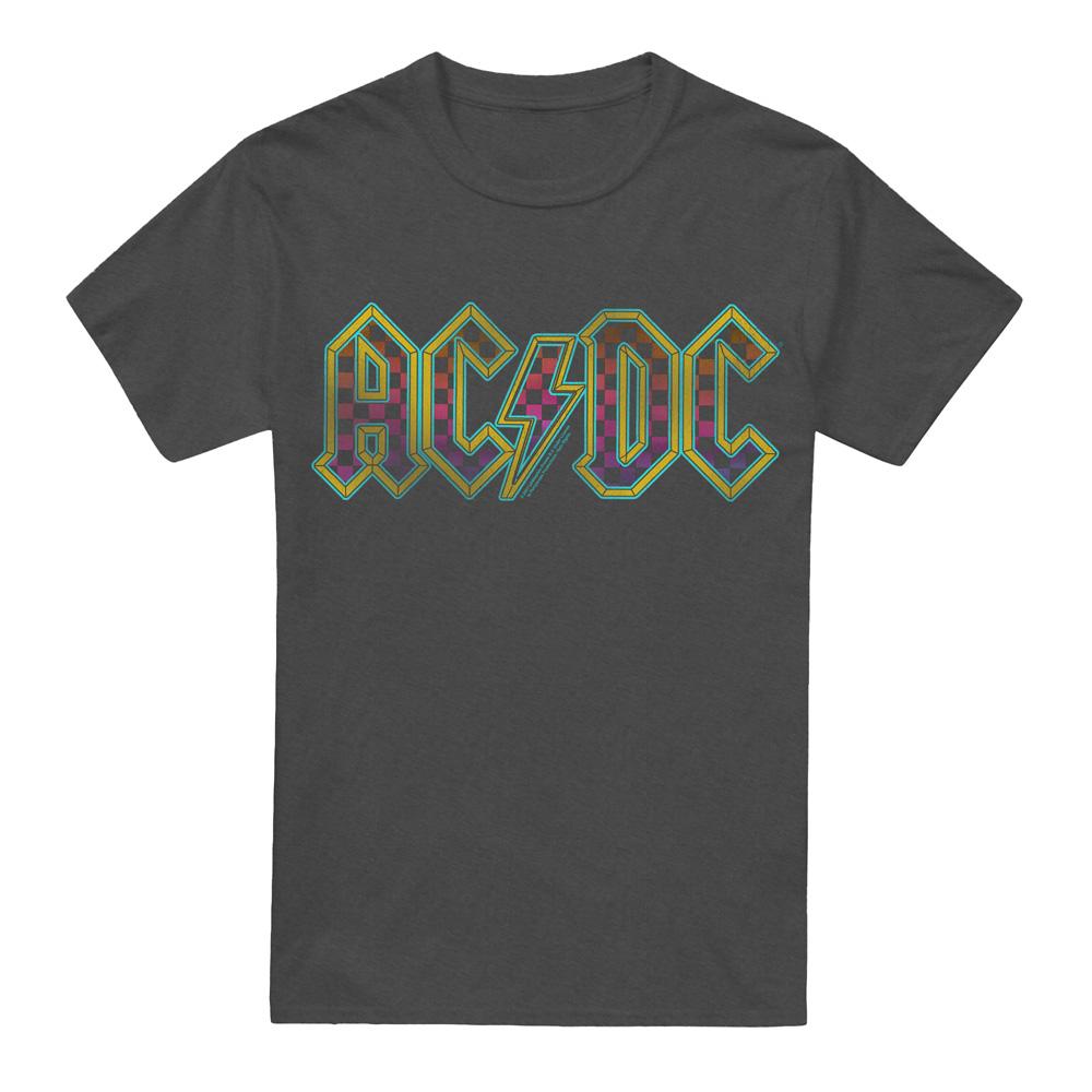 AC/DC Unisex Adult Checkerboard Gradient Logo T-Shirt