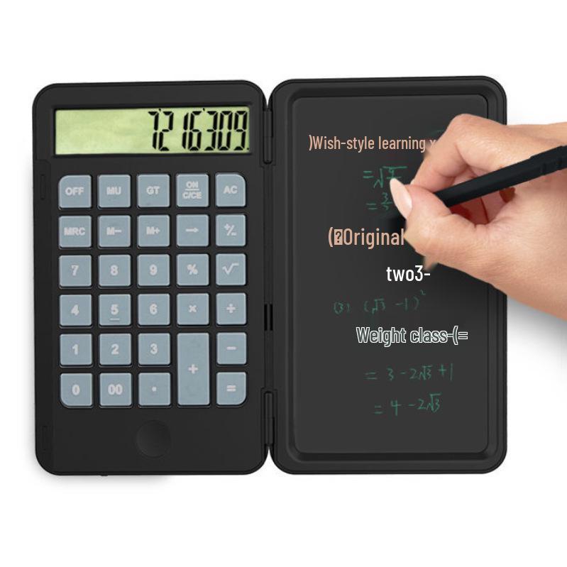 Scientific Calculator with LCD Writing Pad for Students, Teachers & Finance – Portable Notebook