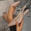 Pumps Schuhwerk Elegant Damen High Heels Schuhe Mode Schnallenriemen Weiblich Spitz zulaufend Slingbacks Damen Hohe Absätze Schuhe