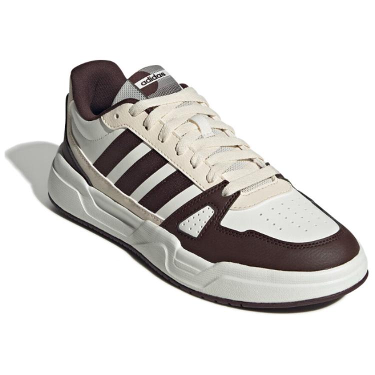 Adidas Lite Baller Fashion Slip-Resistant Durable Low-Top Skate Shoes Unisex Skate Shoes White Brown JS3419