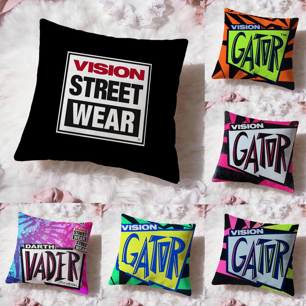 Brand V-Vision Street WearS Cushion Cover Premium Comfort Reversible Pillow Cove -Two in One Design for Any Room & Car Interior