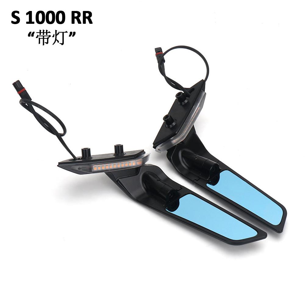Motorcycle Rearview Rear View Side Mirrors With LED Turn Signal Light For BMW S1000RR S1000 RR S 1000 RR 2019- 2023 2024 2025 With LED