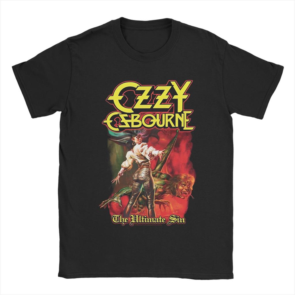 Unique Ozzy Osbourne TShirt Men Women Crewneck Cotton T Shirt Short Sleeve Tee Shirt Loose and Casual Clothing