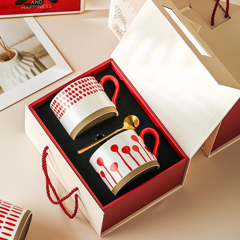 Hand-Painted Mug Women S Office Water Cup Household Souvenir Wedding Birthday Gift Ceramic Creative Hand-Painted Cup 401-500ml