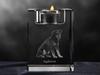 Jagdterrier – Candle holder with dog photo, crystal tealight holder | Art-Dog