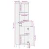 VidaXL Bathroom Cabinet Black 38x33x160 Cm Solid Mango Wood, Cabinet, Bathroom Storage Cabinet, 4017670