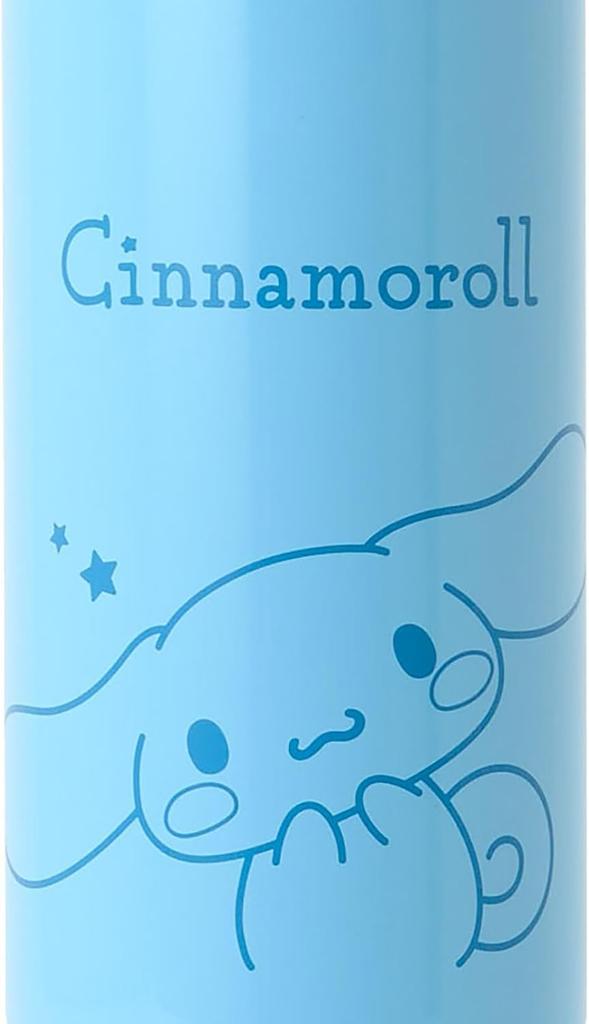 Sanrio Cinnamoroll Cinnamon Stainless Steel Water Bottle, Direct Drinking, Sports Bottle, One-Touch Bottle, Insulated, 470ml, with Cover, Set