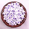 New 100pcs 6X6mm 7x4mm Spaced Acrylic Round Beads Love Heart Shape Beads for Jewelry Making DIY Charms Handmade Bracelet