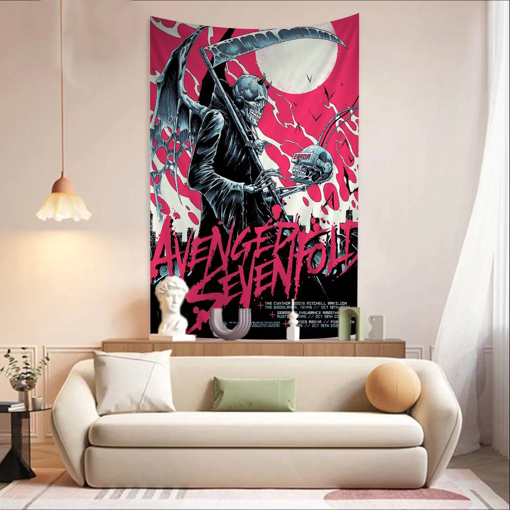 

Heavy Metal Band AAvenged SSevenfold Hippie Wall Hanging Tapestries Bohemian Wall Tapestries Mandala INS Home Decor 74x94cm(29x37in)