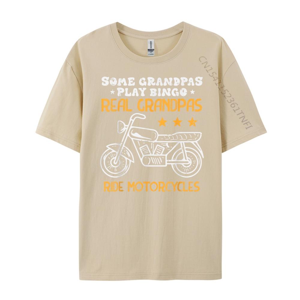 Some Grandpas Play Bingo Real Ride Motorcycles Biker Gag Men Oversized T Shirt Couples Anime Camisetas Hombre Punk Style