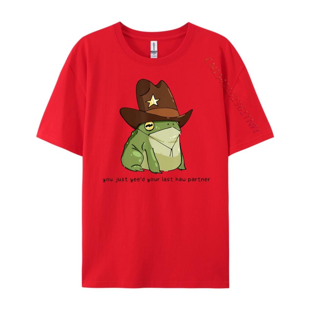 

Funny You Just Yeed Your Last Haw Partner Cowboy Frog Meme 3XL Men Clothing Graphic T Shirts T Shirts Chinese Style S