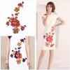 Neues ethnisches Cheongsam Tanzkleid mit Lotus-Stickerei-Kragen – Mengenrabatte verfügbar