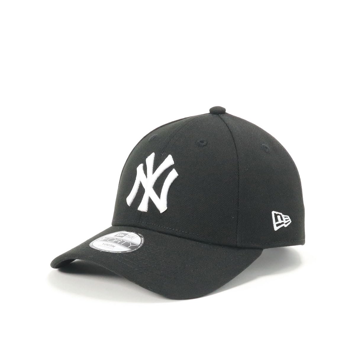 New Era MLB ONSPOTZ Exclusive NY Black Youth 9Forty MLB New York Yankees Sizes Kids  Cap, 52-56cm