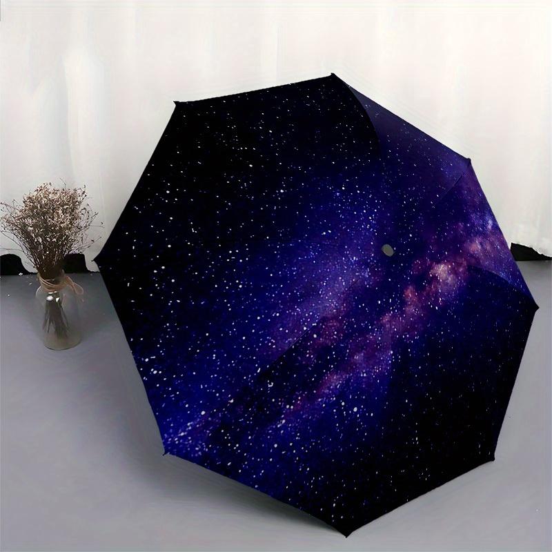 1 Stück Galaxie-Themen-Regenschirm, Hochwertiger Regenschirm, Automatisches Öffnen und Schließen, Multifunktionaler Regenschirm G0811155