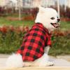 Pet T-Shirt Plaid Printing Bow-knot Decor Polyester Turndown Collar Dog Costume Shirt for Daily Life