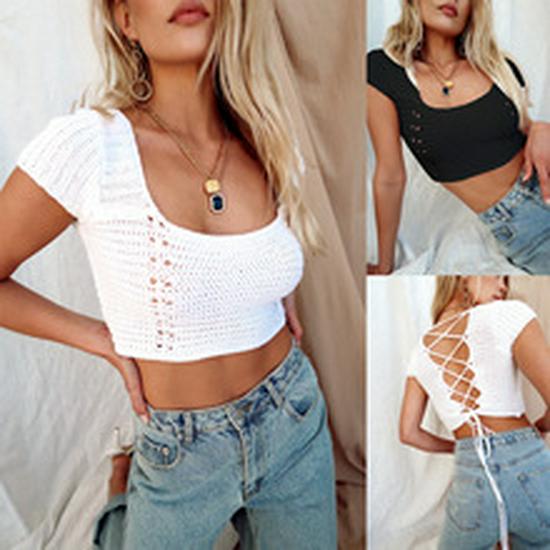 Summer 2025 Women's Sexy Slim-Fit Backless Drawstring Strap Dress