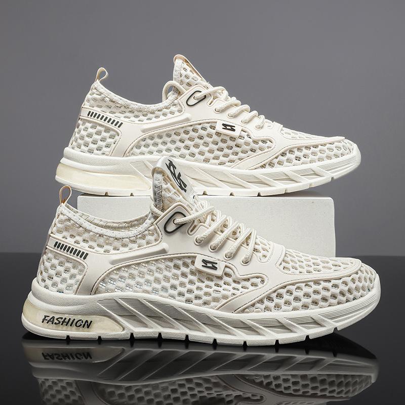 

Модные сетчатые туфли для мужчин Повседневная обувь Кроссовки на платформе для пешего туризма Роскошные дизайнерские туфли для рыбалки Пляжный теннис Zapatillas De Hombre 43 бежевый