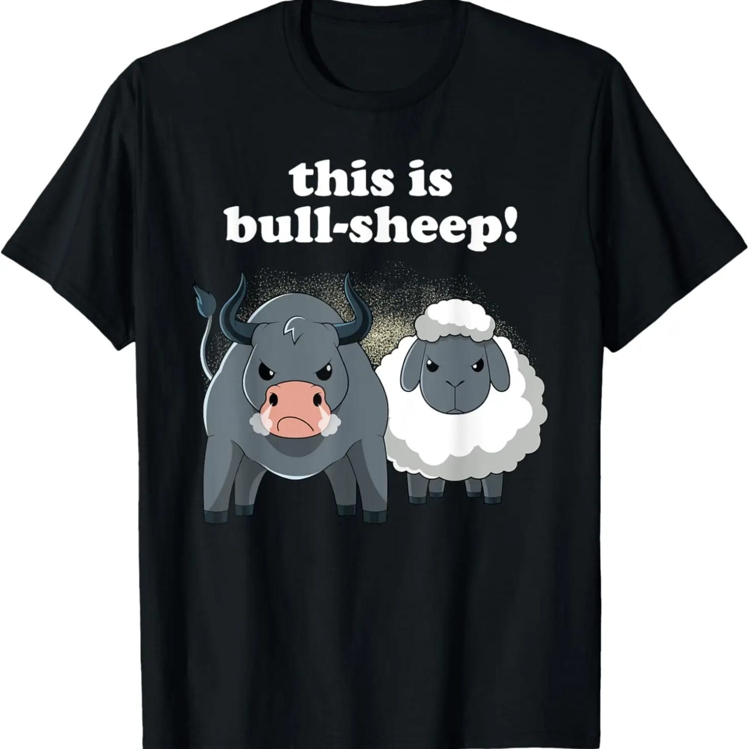 Funny Sheep Farmer Shirt This Is Bull Sheep Herding Pun T-Shirt S