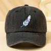 Iridescent Feather Baseball Cap Unisex Washed Polyester Casual Outdoor Hip Hop Adjustable Cap