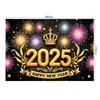 2025 Šťastný Nový Rok Pozadie Ohňostroj Zlatá Téma Párty Banner Oslava Nového Roka Rodinná Párty Dekorácia Foto Pozadie