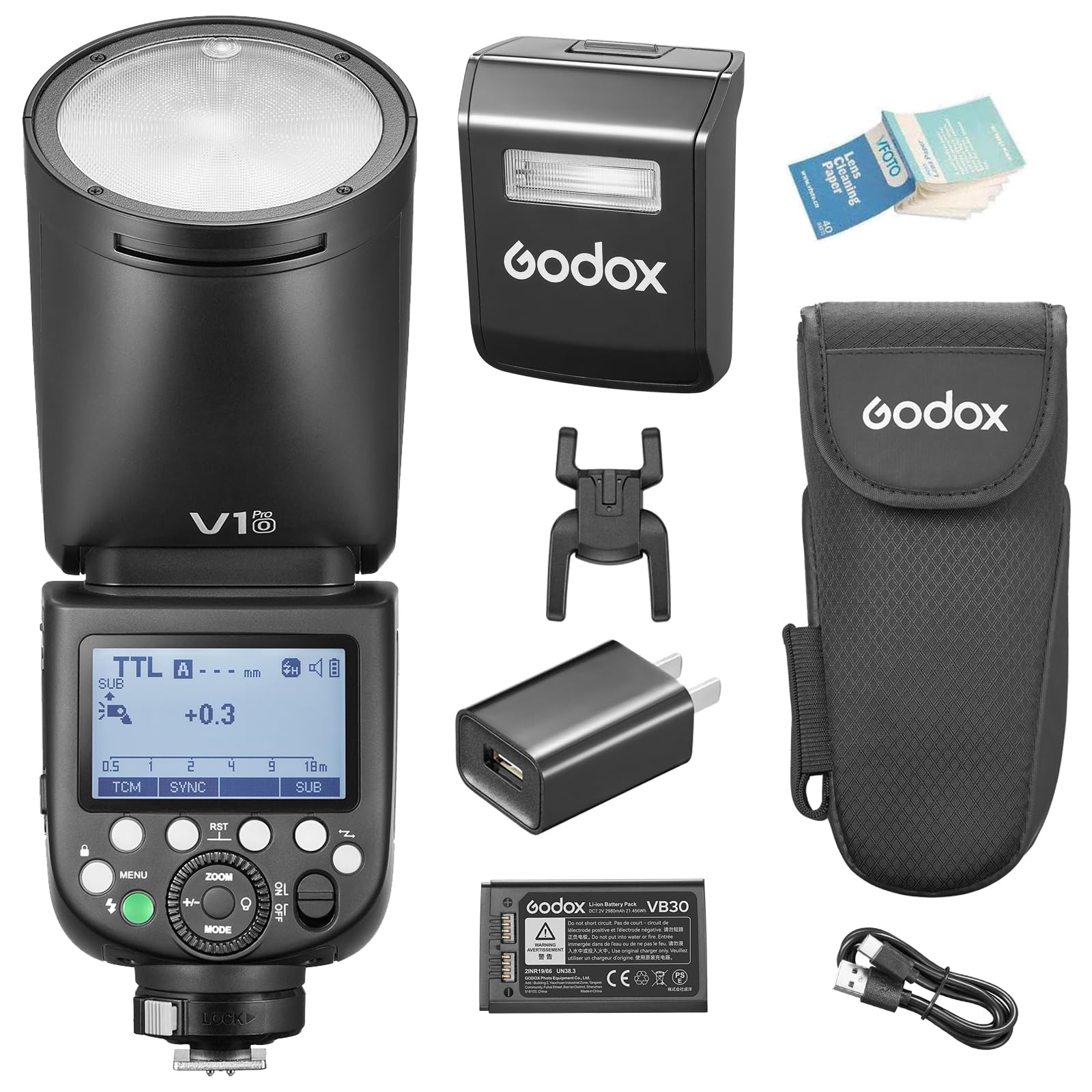 

Уповноважена відповідність GODOX Flash Strobe 76WS TTL HSS High Speed ​​Sync Speedlite Wireless Round Head Strobe Seconds Time Recycle Compatible with