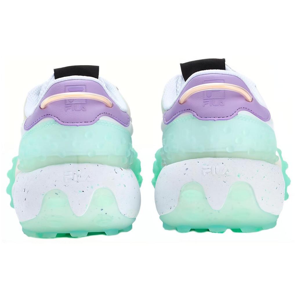 FILA Gara Breathable Comfortable Lightweight Fabric Synthetic Leather TPU Low Top Casual Running Shoes Women sneaker White Blue F12W323101FVW
