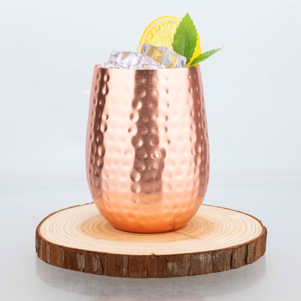 Handmade Pure Copper Cup 450ml Luxury Copper Martell Cocktail Whiskey Mugs Water Mug Drinkware for Water Milk Coffee Kitchen Bar 450ml