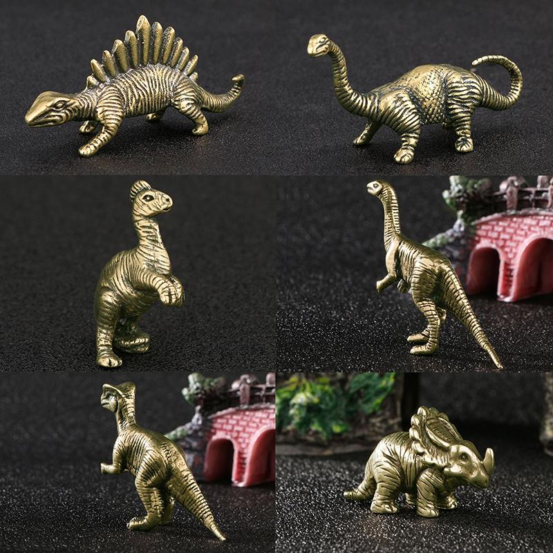 11 Kinds, Brass Dinosaur Model Decoration Jurassic Tyrannosaurus Triceratops Ankylosaurus Modeling Metal Crafts Decoration