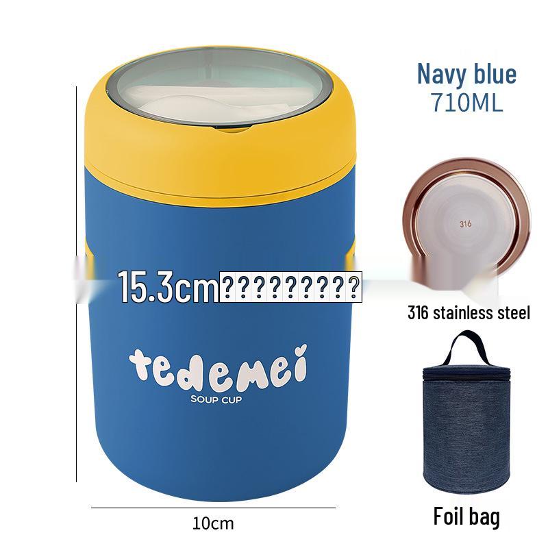 316 Stainless Steel Insulated Lunch Box and Soup Cup for Office Workers and Girls