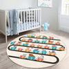 Letters Round Rug Alphabet Floor Carpet Train Non Slip Circle Rugs Animal Anti Slip Mat Beige Toddler Area Rugs for Kid's Room